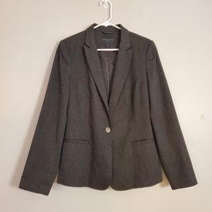 Kenneth Cole Select womens blazer suit jacket large black lined button